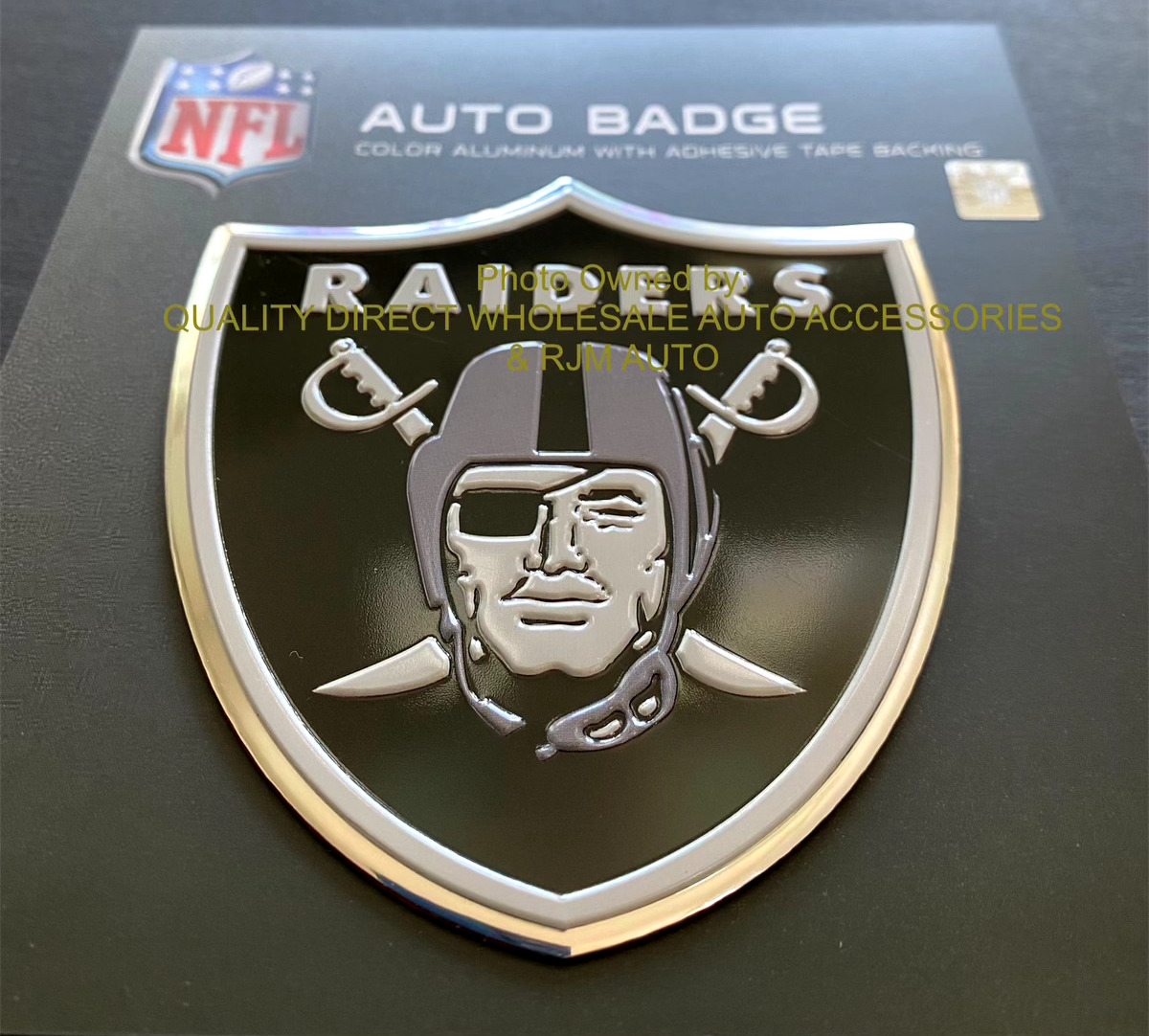 ⭐️⭐️⭐️⭐️⭐️ Las Vegas Raiders METAL NFL Steel Auto Emblem Oakland STOCKING GIFT
