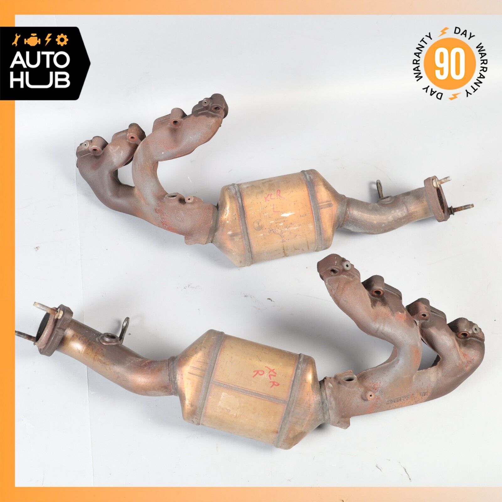 04-08 Cadillac XLR 4.6L V8 Exhaust Manifold Downpipe Left and Right Side Set OEM