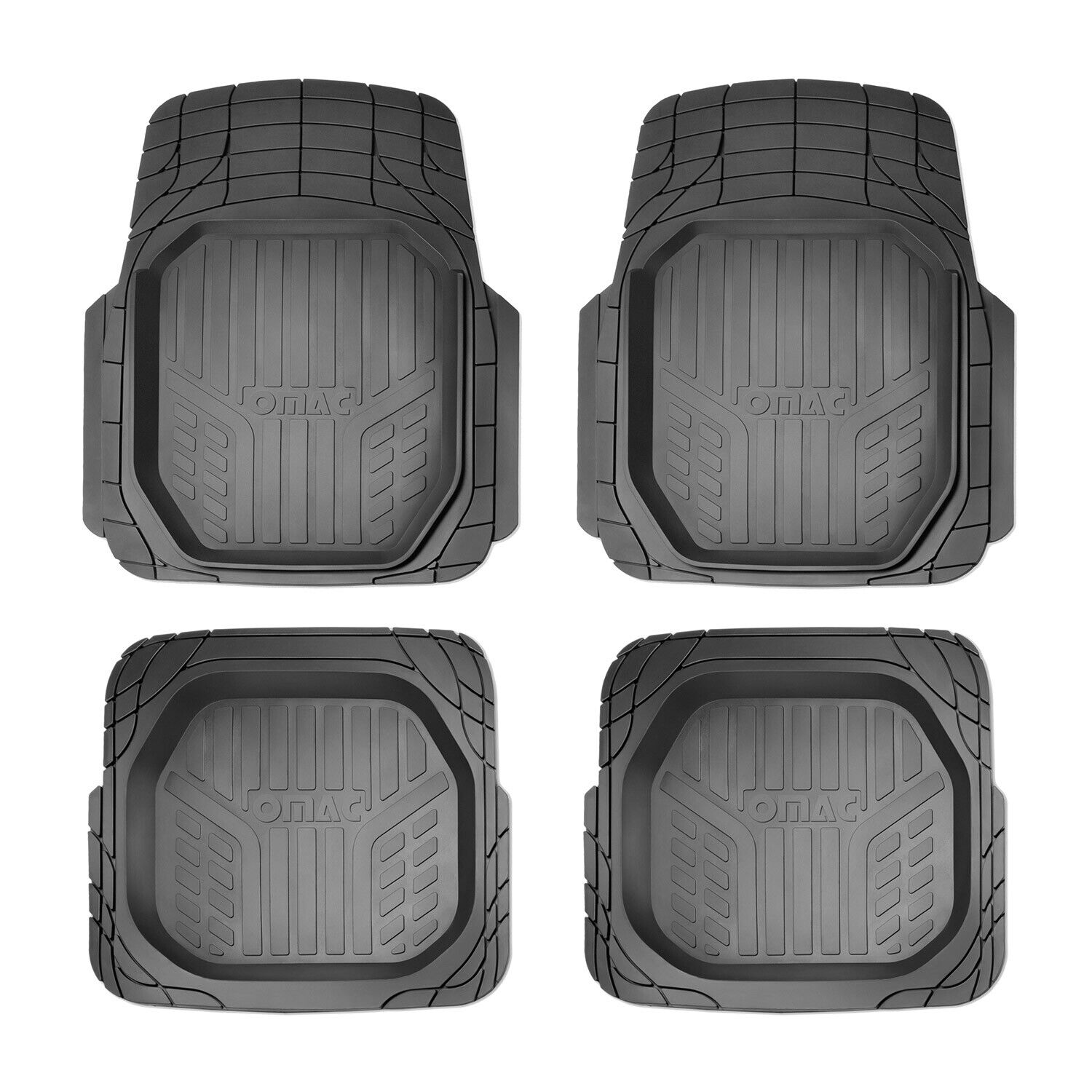 Trimmable Floor Mats Liner All Weather for Ford Escape 3D Black Waterproof 4Pcs