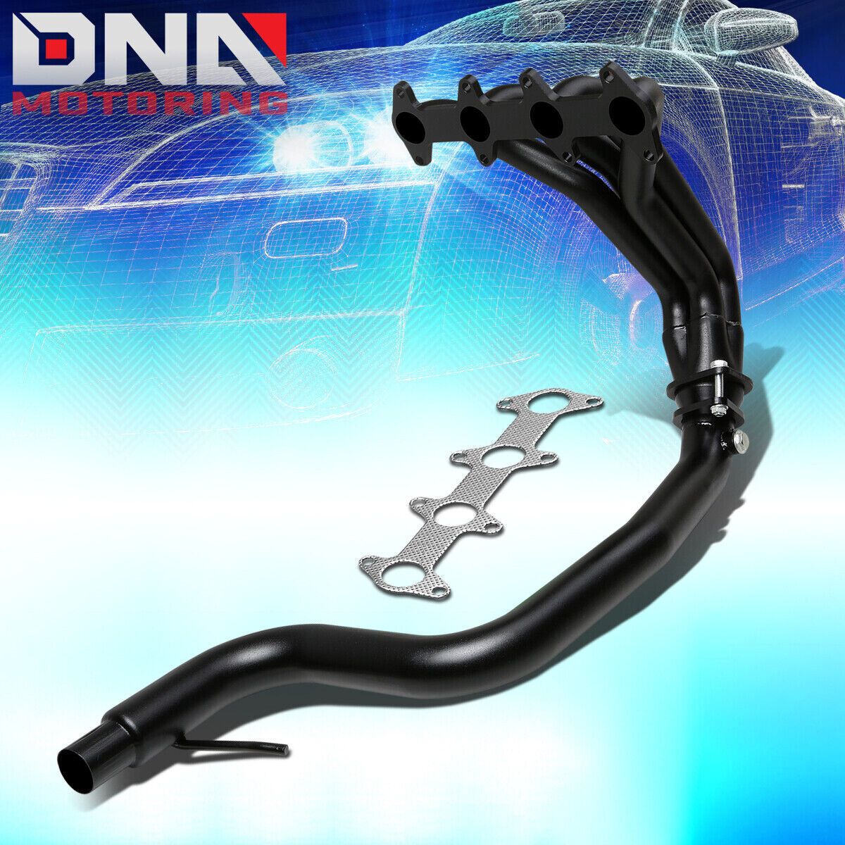 FOR 95-02 CAVALIER SUNFIRE 2.2L BLACK STAINLESS RACING HEADER MANIFOLD/EXHAUST