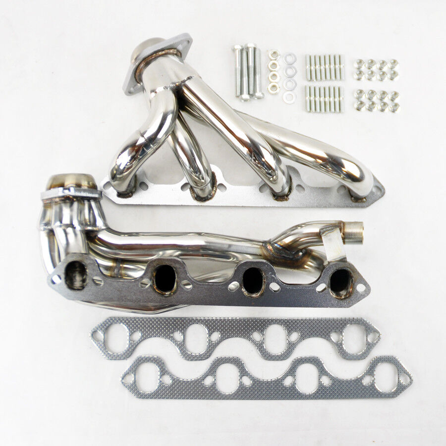 Ford F150 F250 Bronco 87-96 5.8L V8 Shorty Stainless Exhaust Manifold Headers
