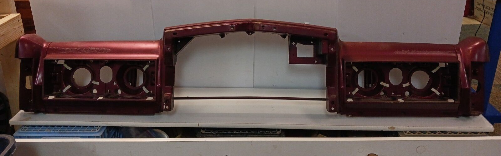 Used OEM Grille Header Panel 1985-1989 Lincoln Town Car Maroon (LI 27)