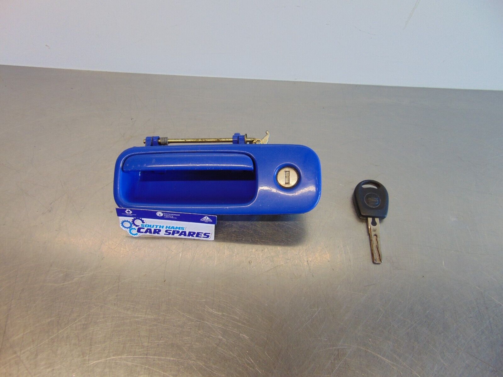 Seat Arosa Boot Handle Lock 6H 97-00 Release Barrel Blue LS5J 1x Key VW Lupo