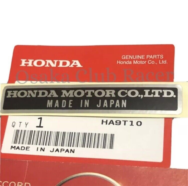 OEM Honda Motor Company Engine Bay Decal Made In Japan JDM CRX NSX Prelude Civic