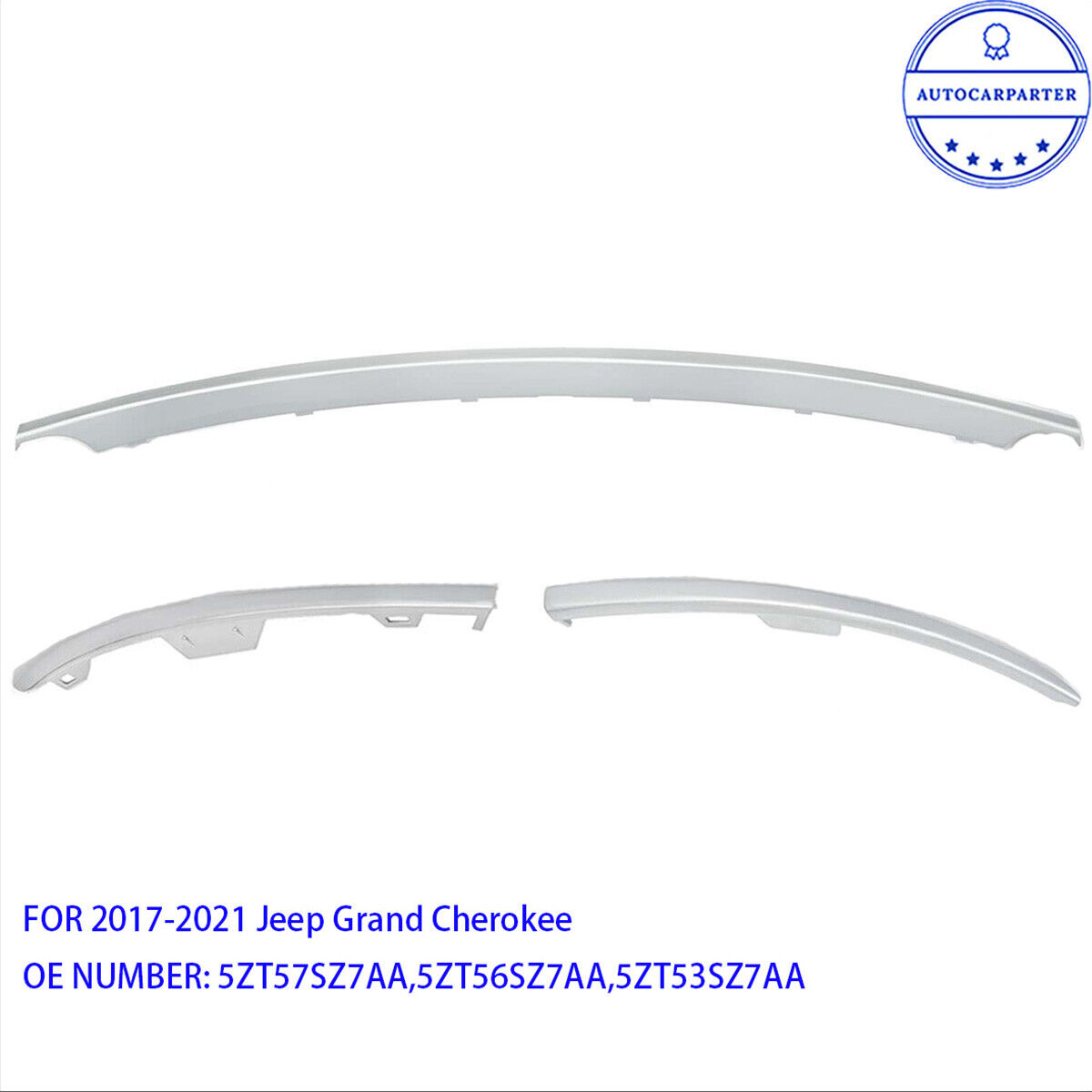 For 2017-2021 Jeep Grand Cherokee Front Lower Bumper Cover Grille Molding Trim