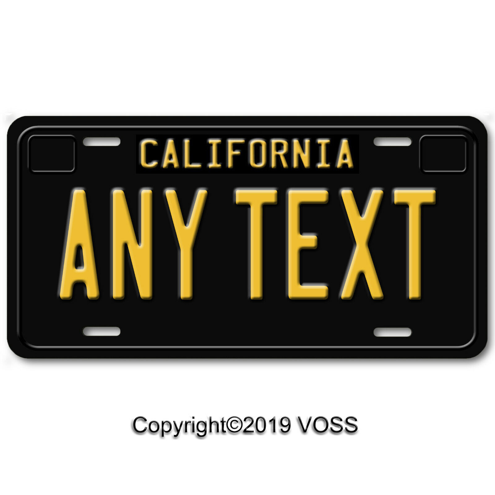 California 1960s Personalize flat License Plate ANY TEXT YOUR TEXT Custom CA Tag