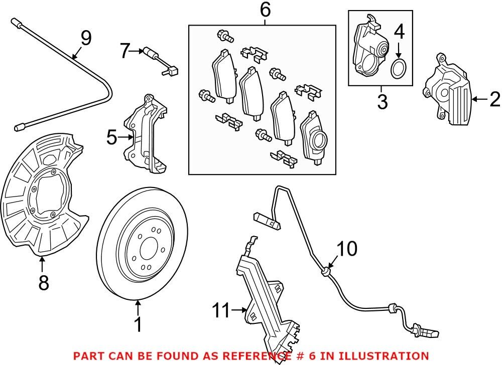 For Mercedes W205 C63 AMG S W222 C217 S63 S65 AMG Rear Disc Brake Pad Set