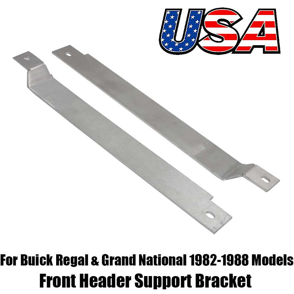 For G Body Buick Regal Grand National Front Header Support Bracket Pair 1982-88