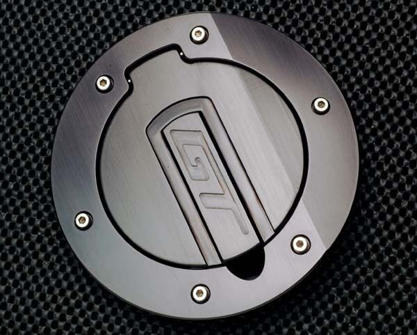 SilverHorse Tru-Billet Fuel Door Black SHR GT for 2005-09 Ford Mustang