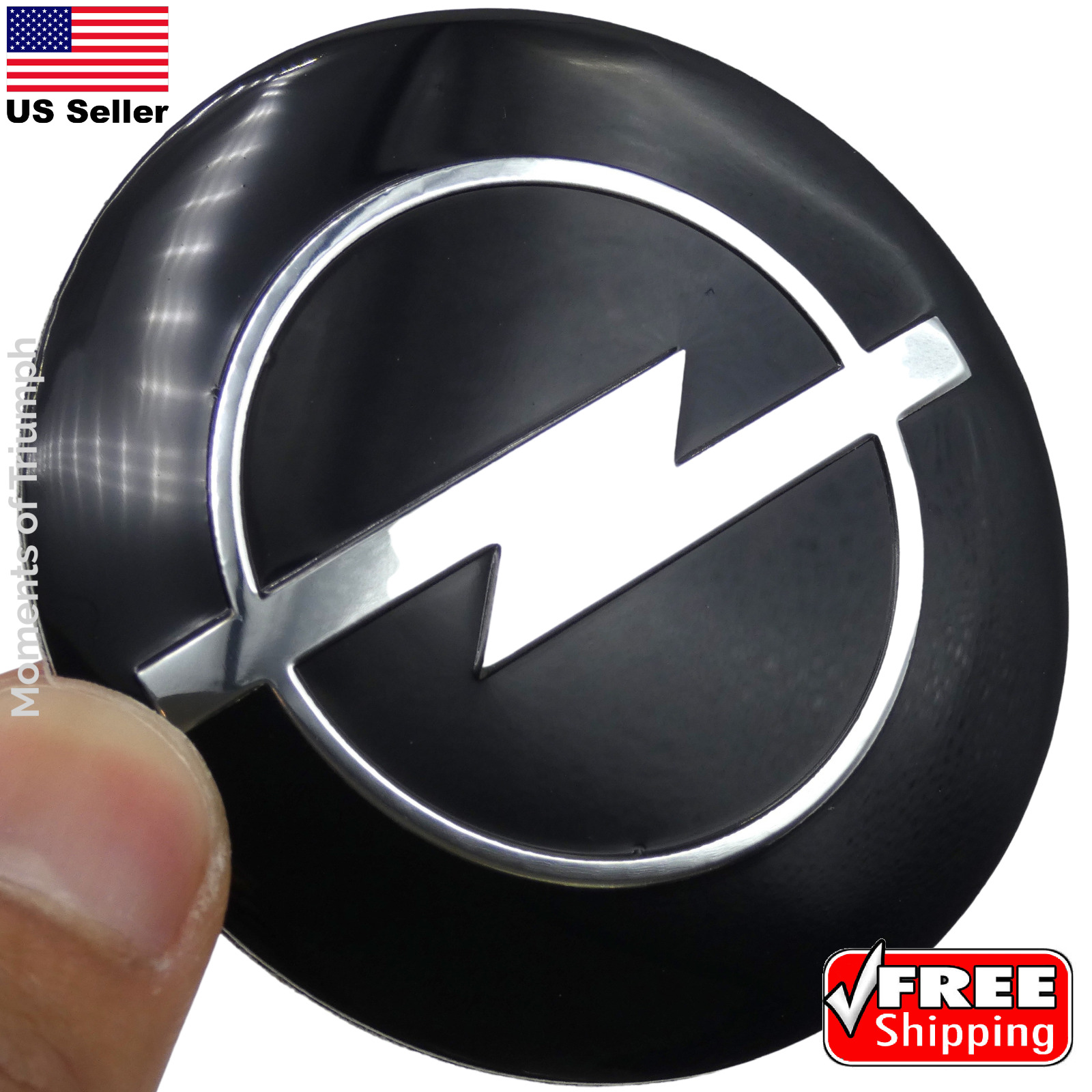 (4 PACK) Lightning Wheel Center Hub Cap Sticker Decal 2.2