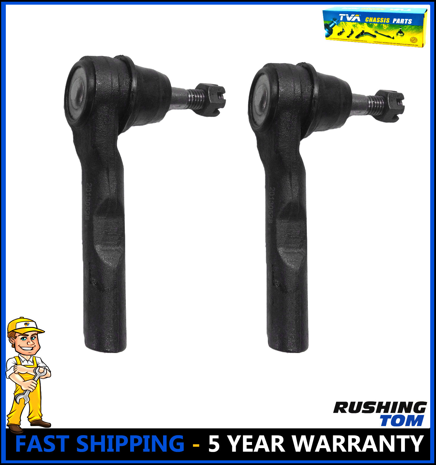 2 Front Outer Tie Rod Left & Right for Malibu G6 Aura ES800086