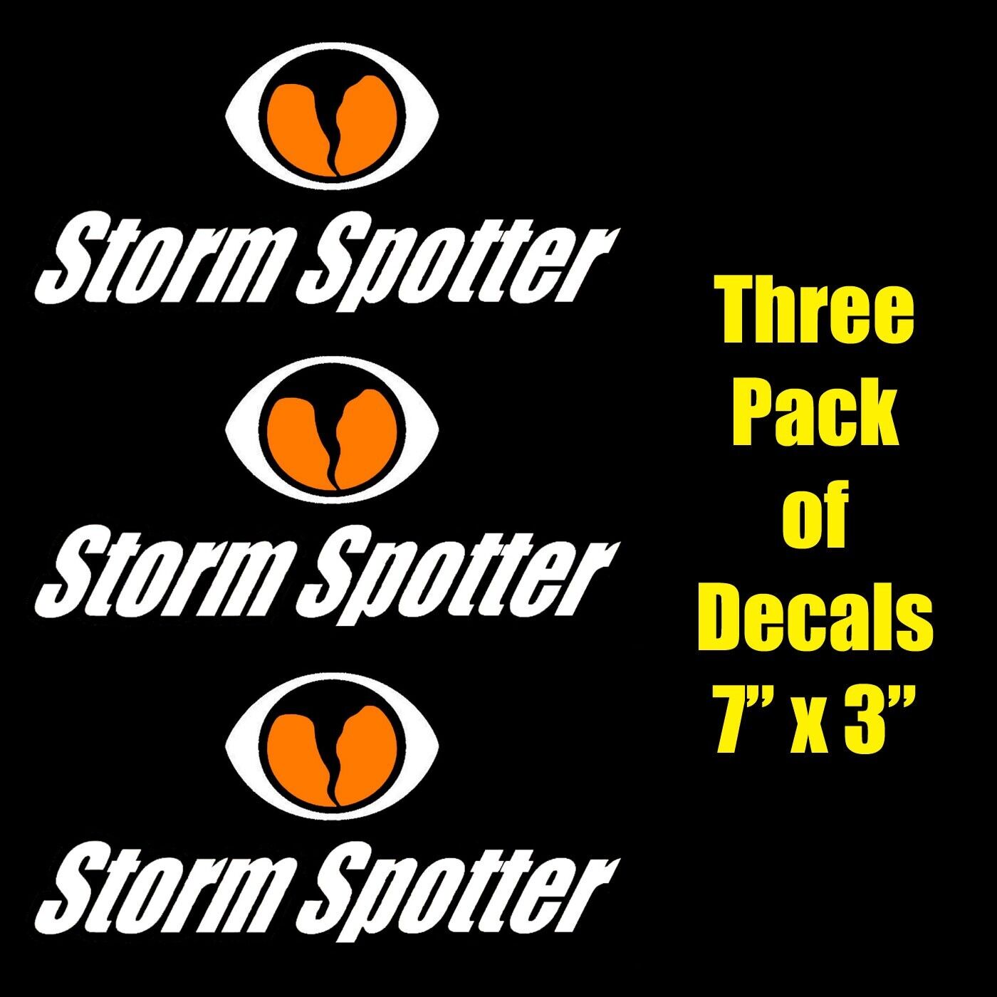 THREE PACK - Storm Spotter Decals - Features the SkyWarn logo, Storm Chaser