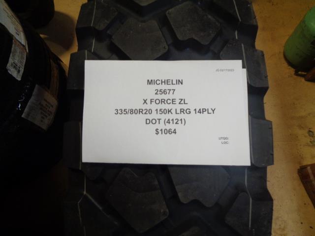 1 MICHELIN X FORCE ZL P 335 80 20 150K LRG 14PLY 25677 TIRE BQ1