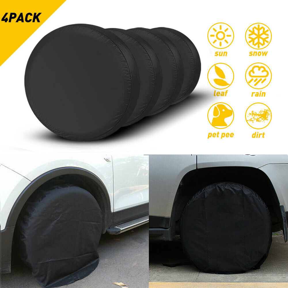 Black Wheel Cover 27-29 in Tire Tyre RV Camper Trailer Waterproof Sun Protector