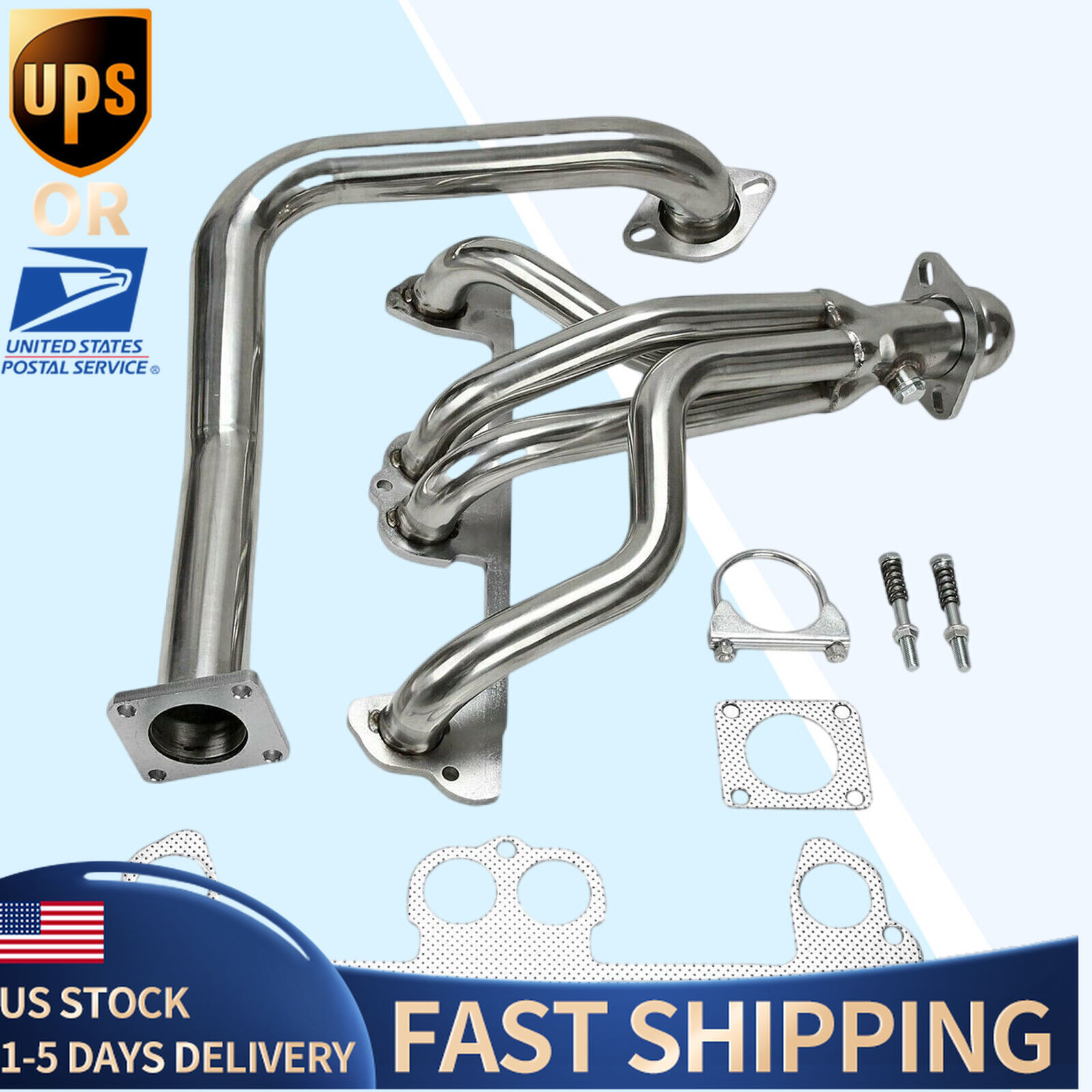 New Stainless Steel Exhaust Header Manifold for 91-1995 2.5L L4 Jeep Wrangler AU