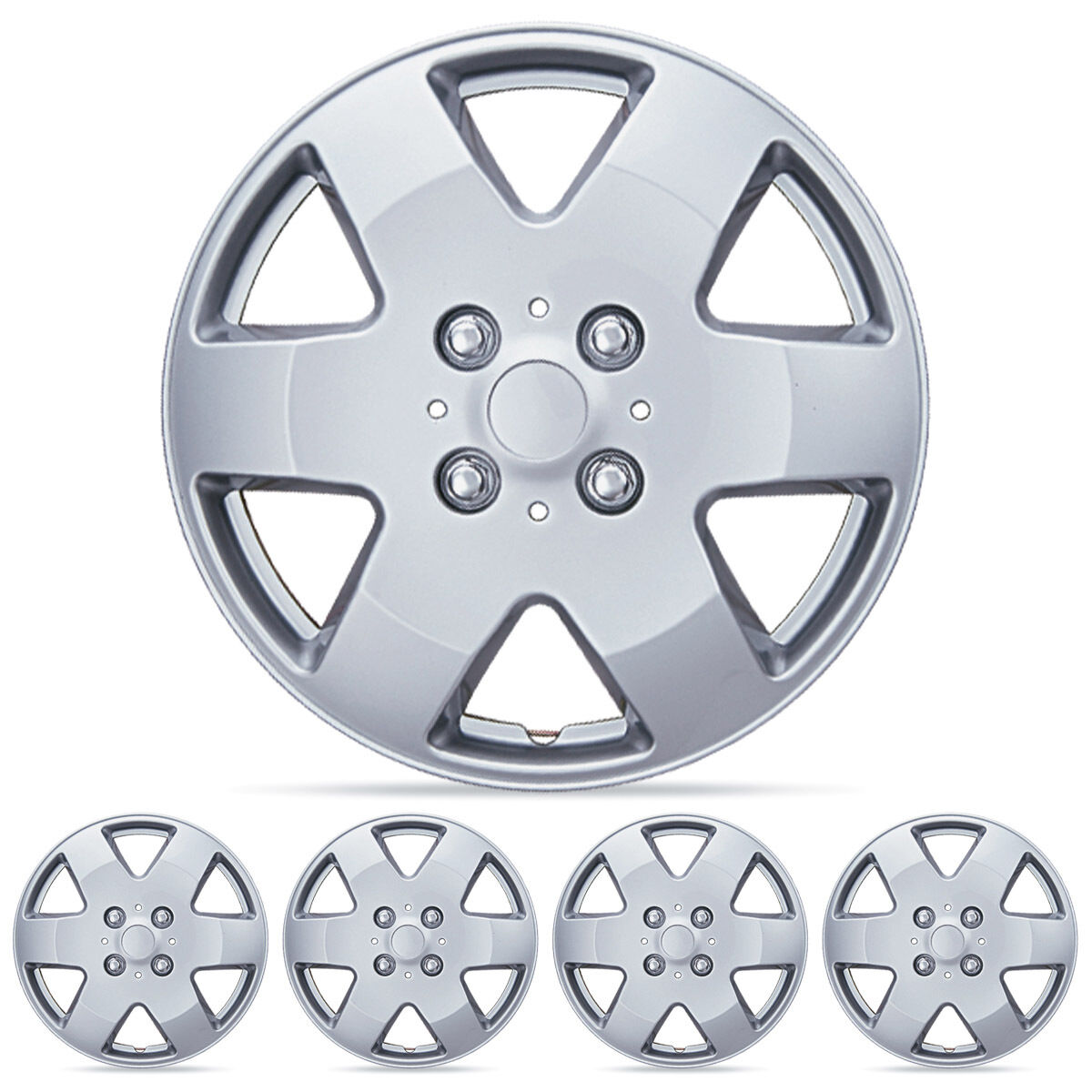 4 Piece Set Hubcap 15 Inch OEM Replacement Fit Full Lug Rim Covers Snap On Inst.