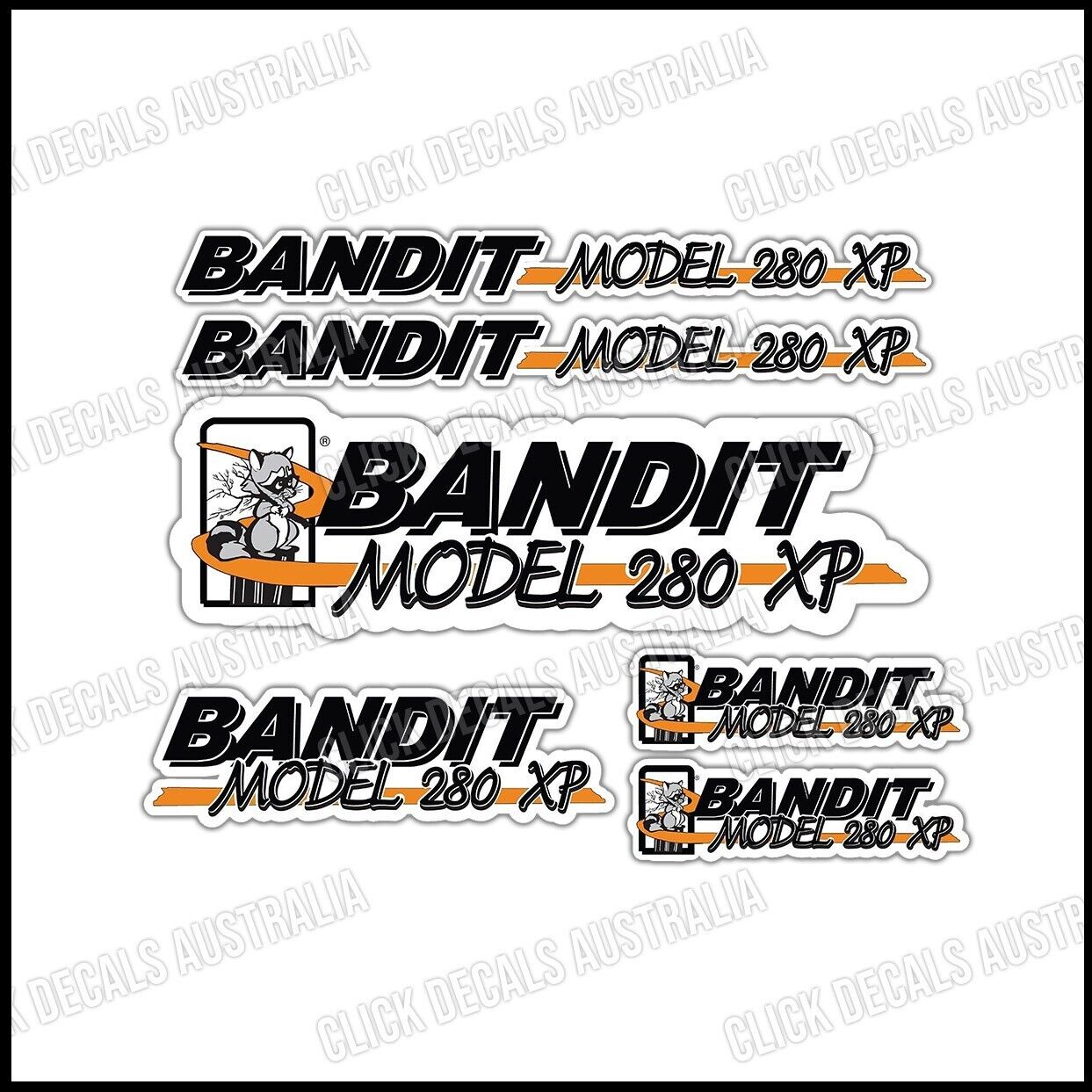 Bandit 280xp Wood Chipper Sticker Decals