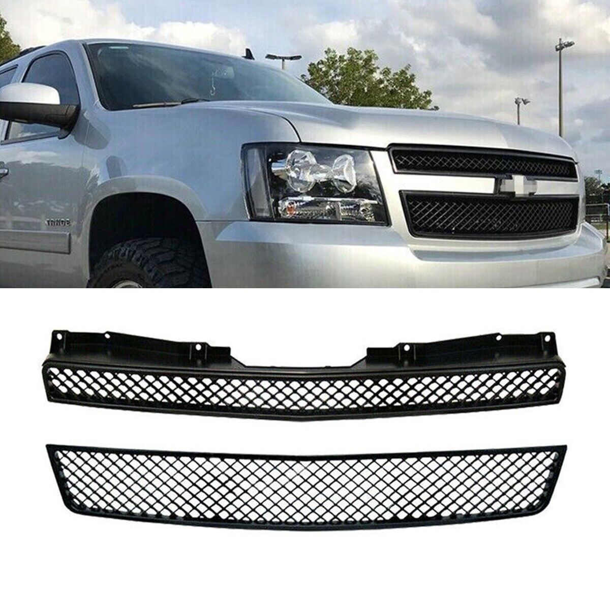 Front Bumper Grill  Grille for 2007-2014 Chevrolet Tahoe Suburban 1500 Avalanche
