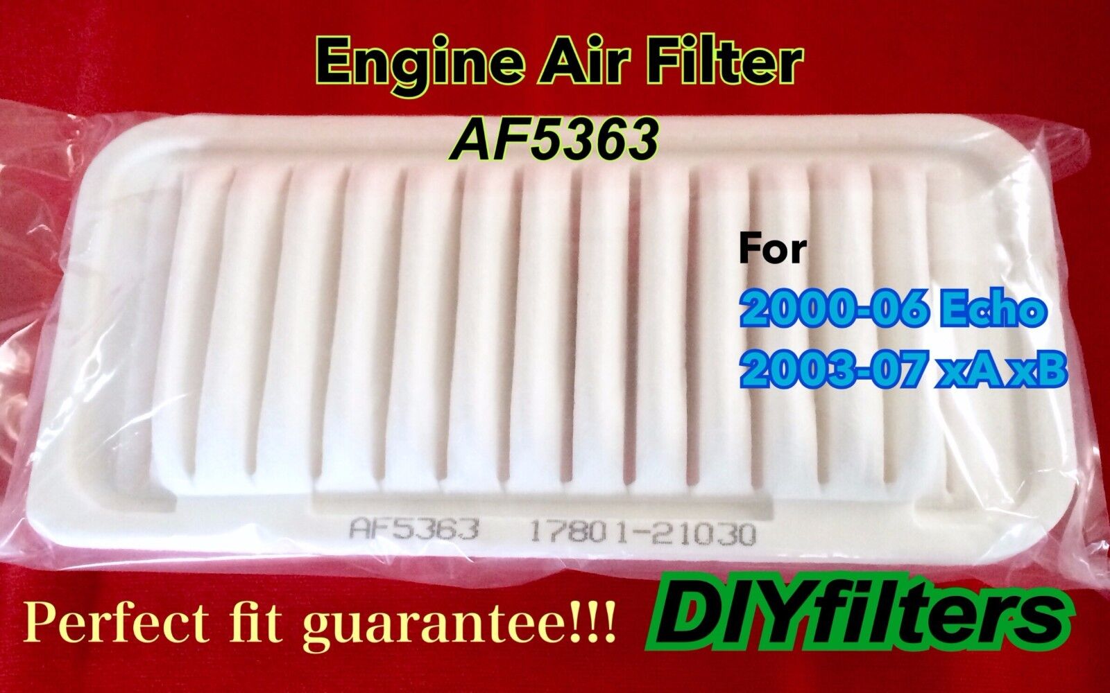AF5363 Engine Air Filter for 2000-2005 Toyota Echo 2004-2006 Scion xA xB