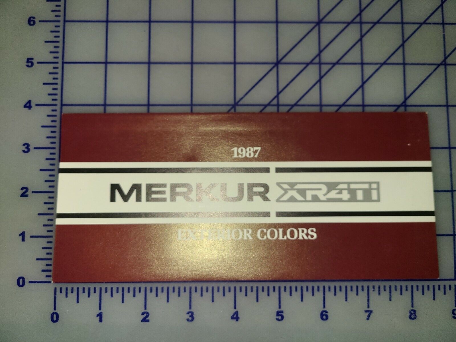 1987 Merkur XR4Ti Color Chip Brochure Ford Lincoln Mercury 
