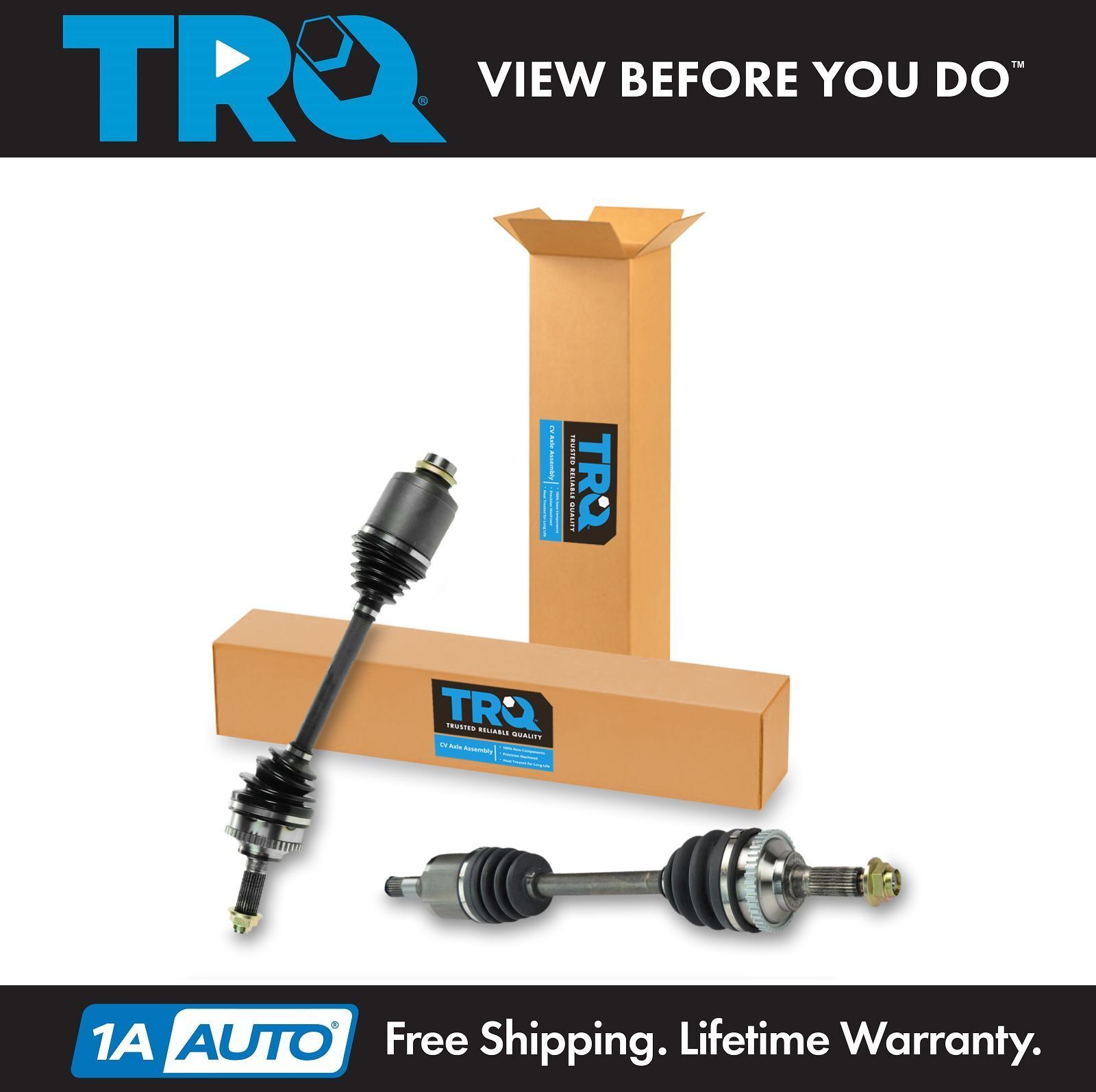 TRQ New Complete Front CV Axle Shaft Assembly Pair Set for Probe MX6 MX-6 626