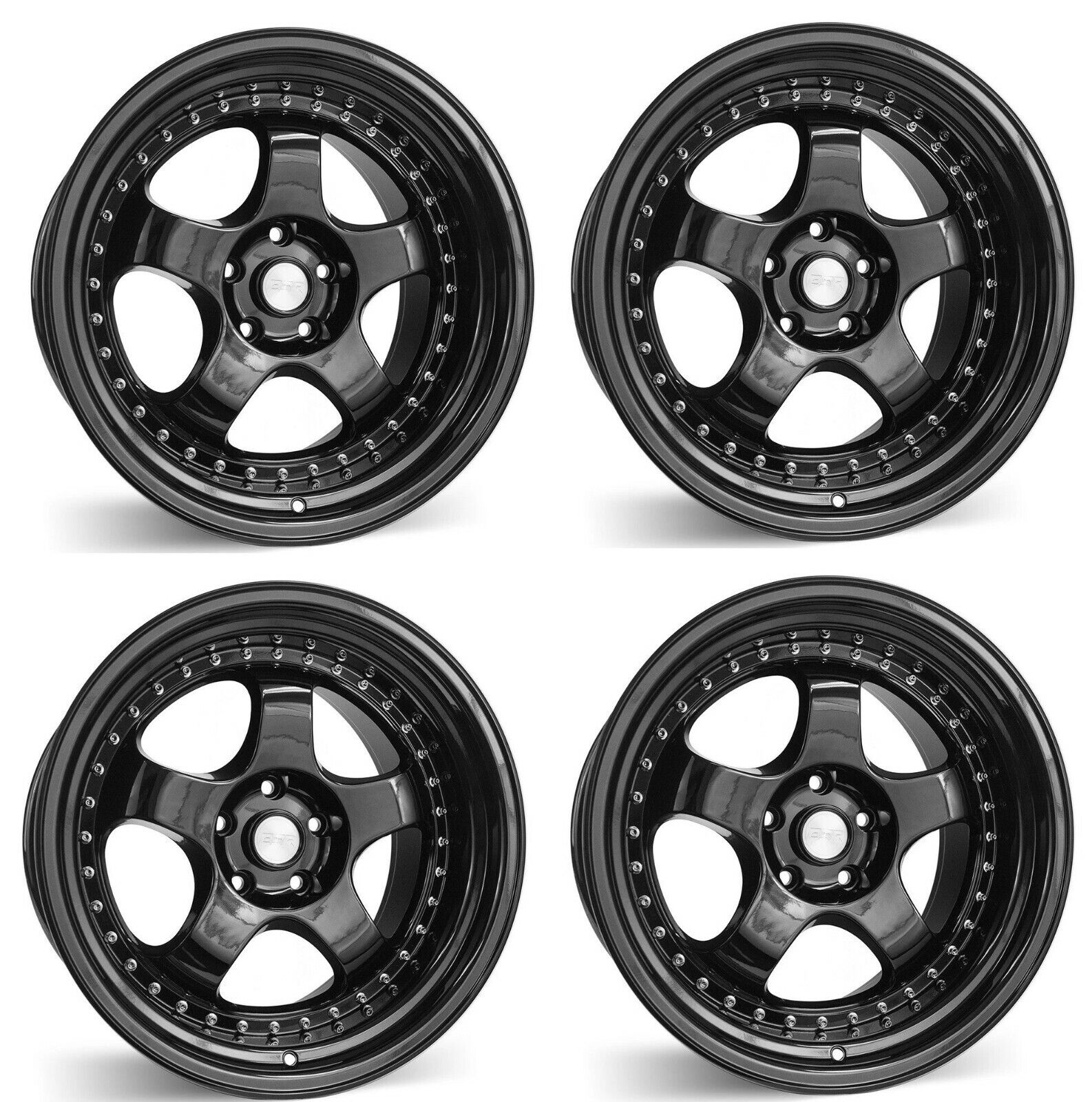 18x8.5 +30 5x114.3 ESR SR06 Black Wheels For RSX S2000 Civic CRV RX7 240sx Rims