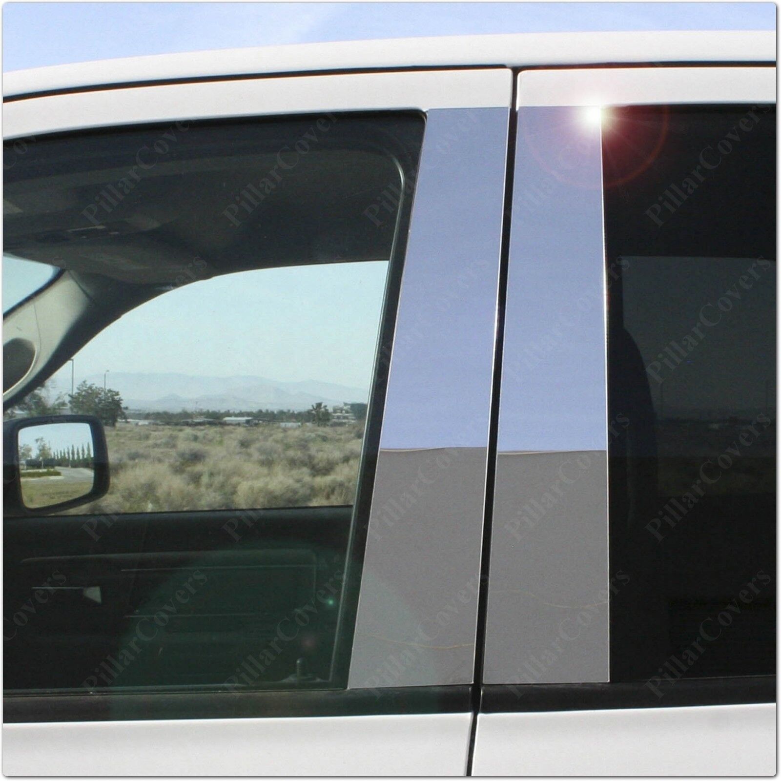 Chrome Pillar Posts for Buick Le Sabre (4dr) 00-05 6pc Set Door Trim Cover Kit