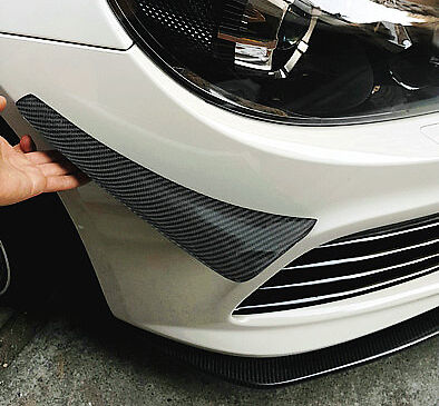 New 2Pcs Carbon Front Bumper Canards Splitter Fin For Volkswagen VW Scirocco