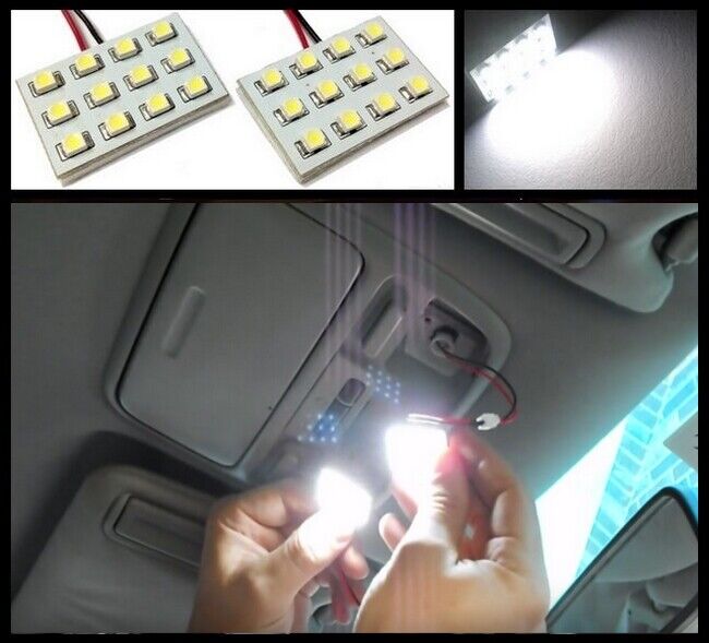 2x 5000k White Map Dome Trunk Interior Lights 12 LED panels for Toyota Lexus A1