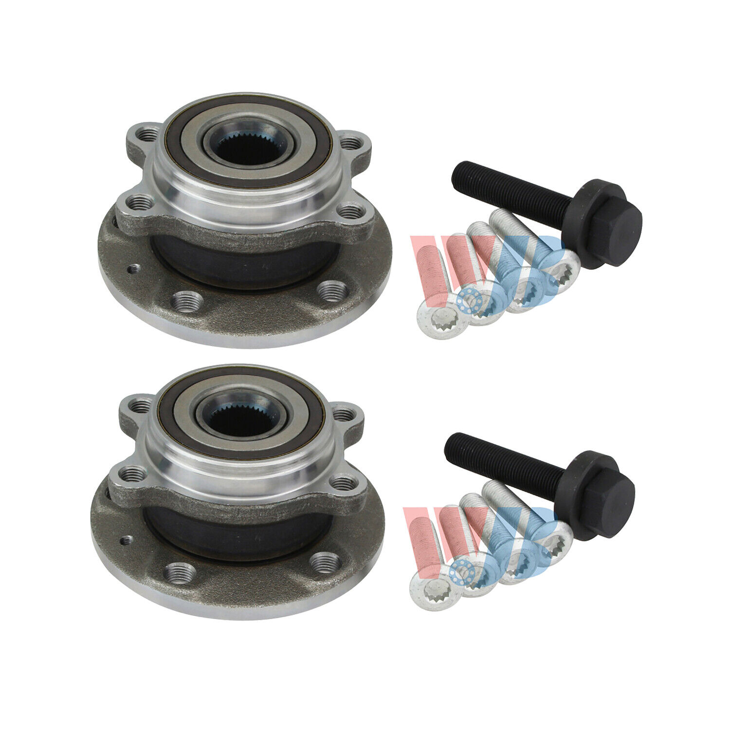 WJB Pair Front Wheel Hub Bearing Assembly For VW CC Jetta GOLF BEETLE
