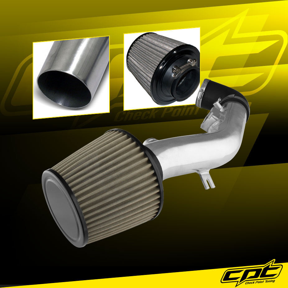 For 08-12 Chevy Malibu 2.4L w/2nd AirPump Polish Cold Air Intake+Filter