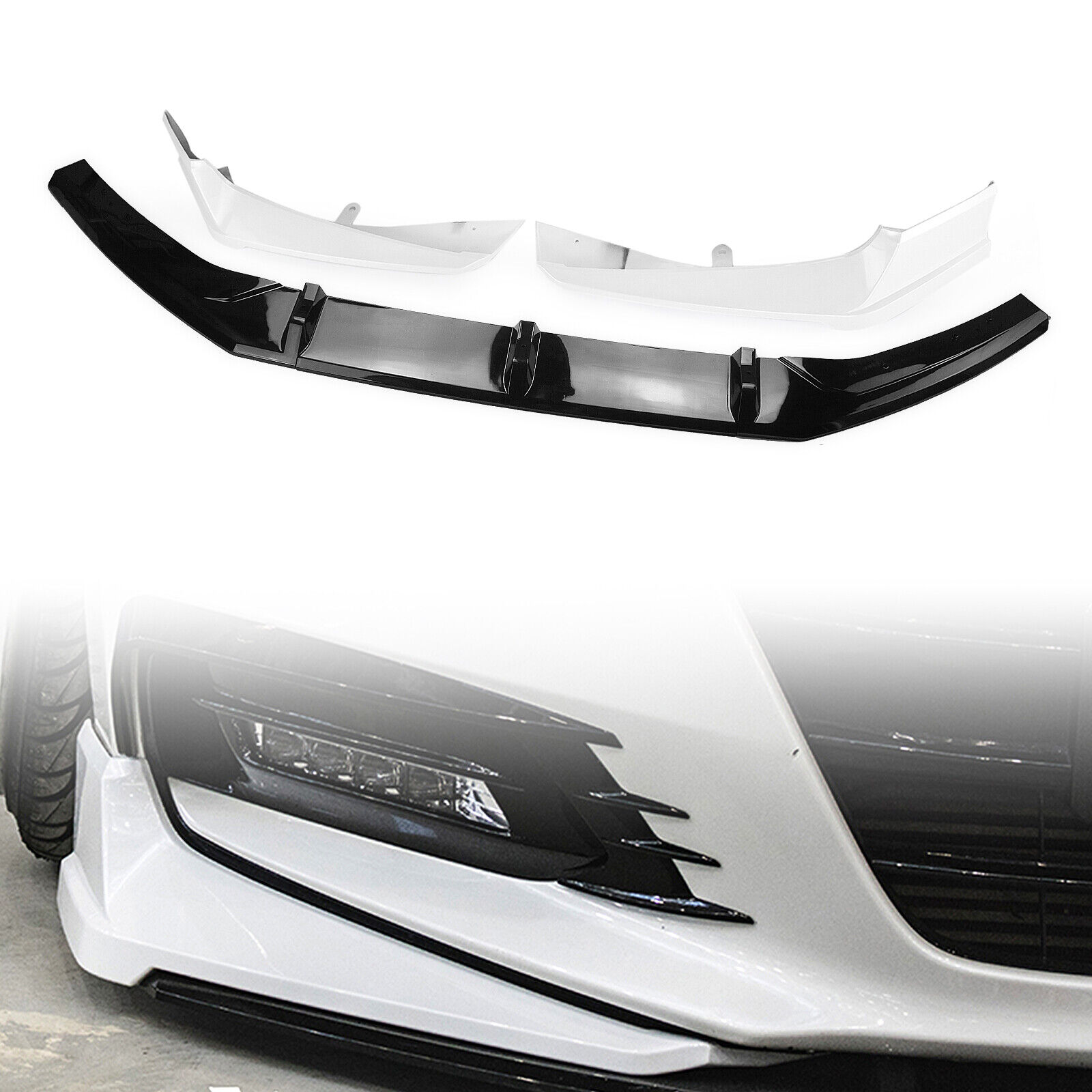 White Front Lip Bumper Spoiler Splitter Trim For Honda Accord 2018-2020 AKASAKA