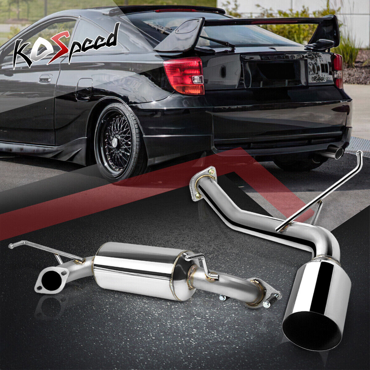 1ZZ-FE EXHAUST SYSTEM STAINLESS RACING CATBACK FOR 00-05 TOYOTA CELICA GT/GTS
