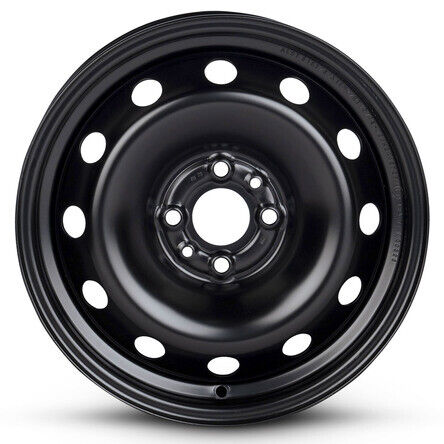 New Wheel For 2012-2019 Fiat 500 15 Inch Black Steel Rim