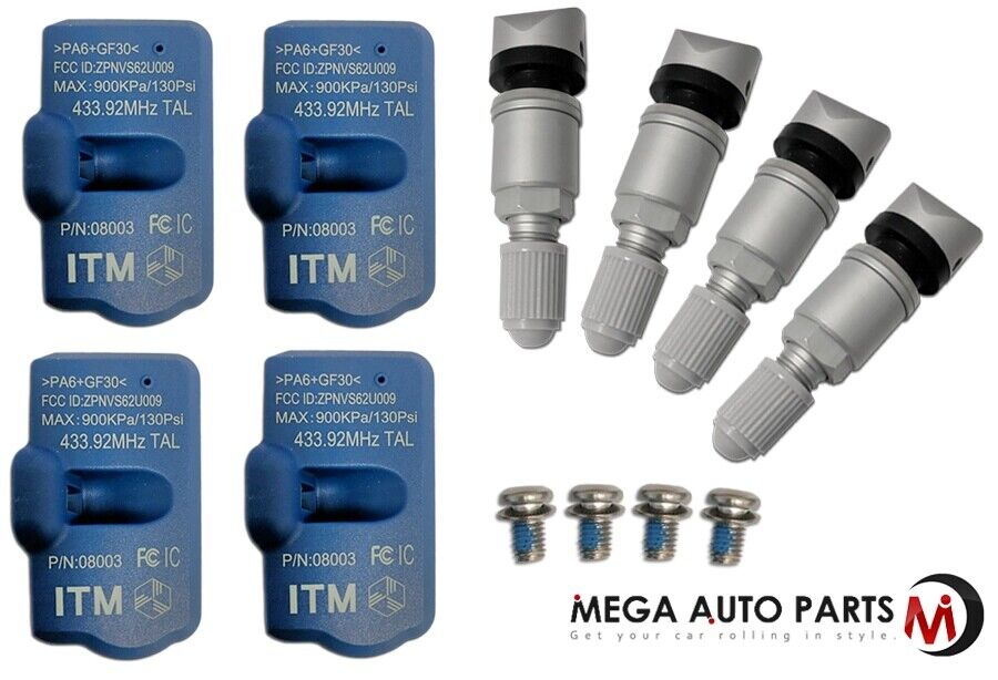 4 ITM Tire Pressure Sensor 433MHz metal TPMS For CHRYSLER CONCORDE 02-04