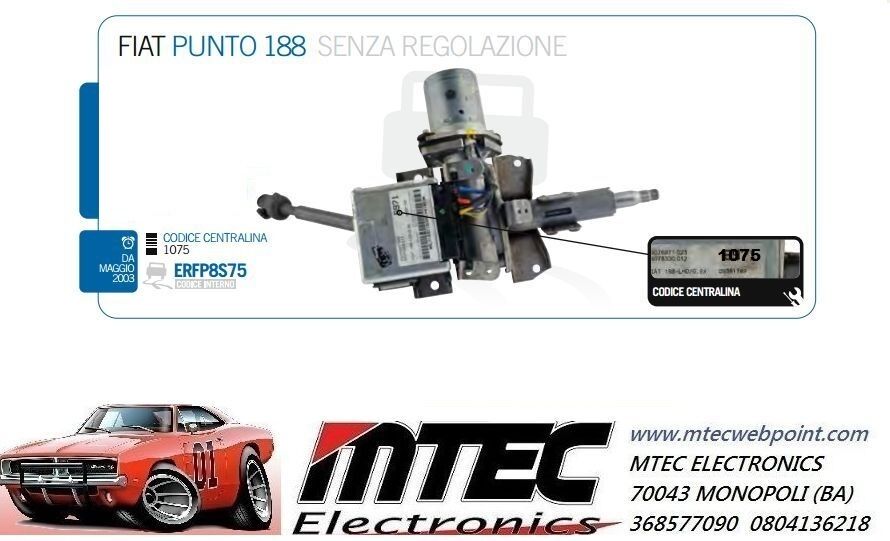 Power steering electric regenerated Fiat Punto 188/1075 senza adjustment wheel
