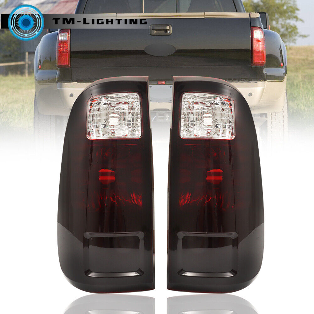 Smoked Tail Lights For 2008-2016 Ford F250 F350 Super Duty Lamp Left&Right Side