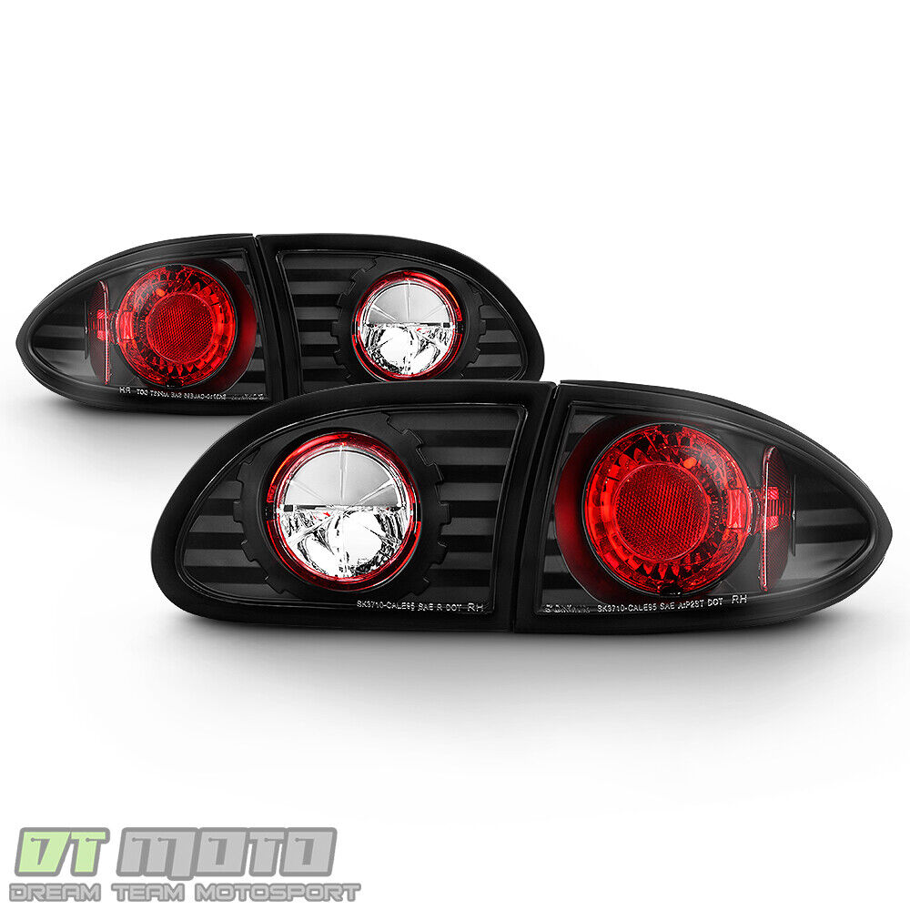 Blk 1995-2002 Chevy Cavalier Replacement Rear Tail Lights Brake Lamps Left+Right