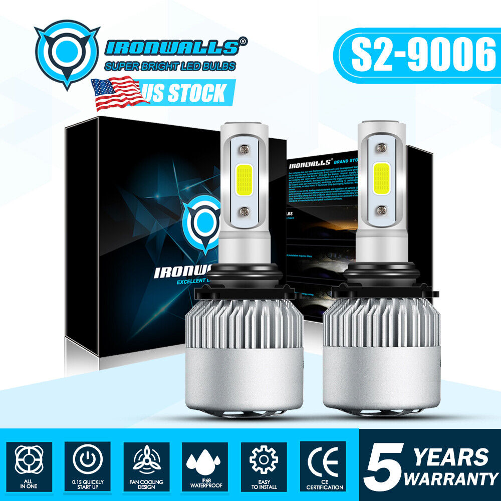 9006 HB4 300000LM COB LED Headlight Kit Hi/Lo Beam LED Light Bulbs 6000K vs HID