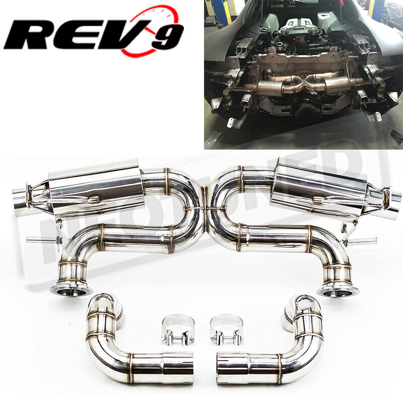 Rev9 CB-302 Stainless Steel Cat-Back Exhaust System For Audi R8 4.2L V8 2008-12