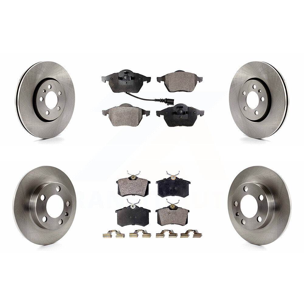 Front & Rear Ceramic Brake Pads & Rotors for VW Beetle Golf Jetta FWD 288mm Dia