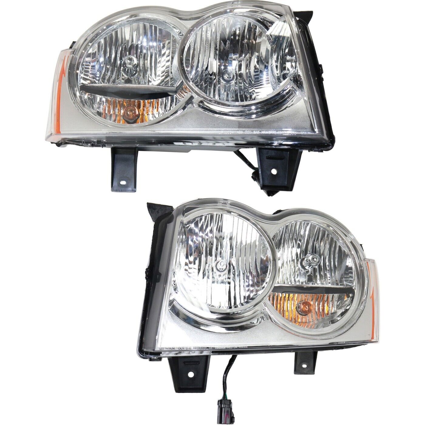 2005-2007 For Jeep Grand Cherokee Headlights Headlamps Pair Left+Right