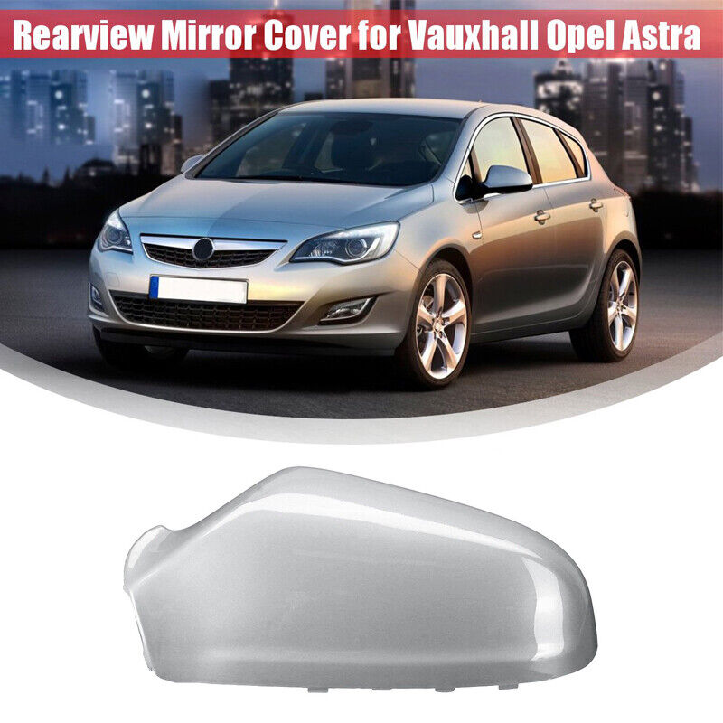Silver Door Left Side Rear View Mirror CoverCap For Vauxhall Astra H 2004-09 08