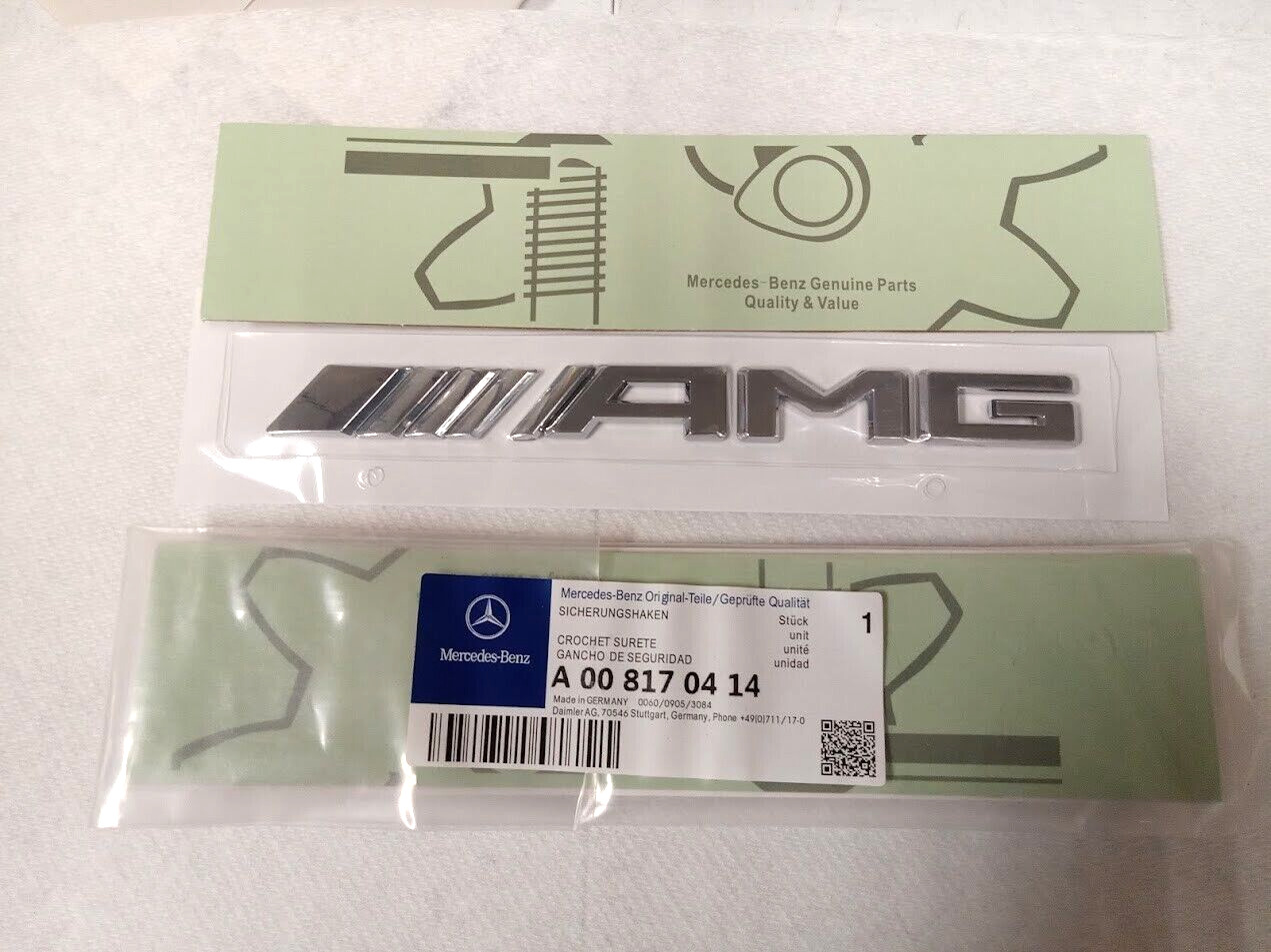 AMG Emblem Chrome Rear Trunk Letter Logo OEM 3D Badge for Mercedes 2010-2017