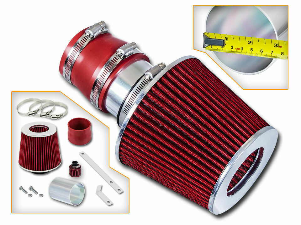 Short Ram Air Intake Kit + RED Filter for 00-06 Audi TT / TT Quattro 1.8L Turbo