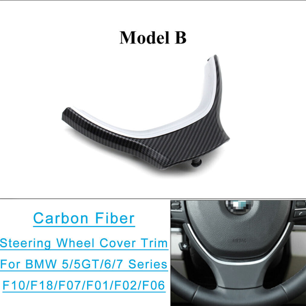 For BMW 5 5GT 6 7Series F10 F18 F07 F01 F06 Steering Wheel Cover Carbon Style(B)