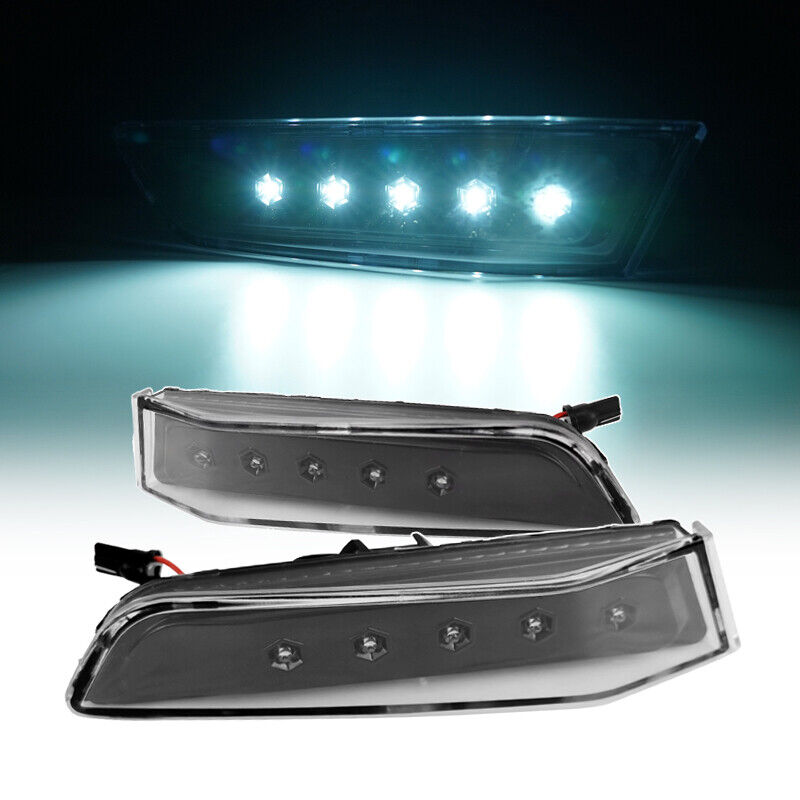 For 2003-2007 INFINITI G35 Coupe Gray Cover Side Marker Lights Lamps LED Pair