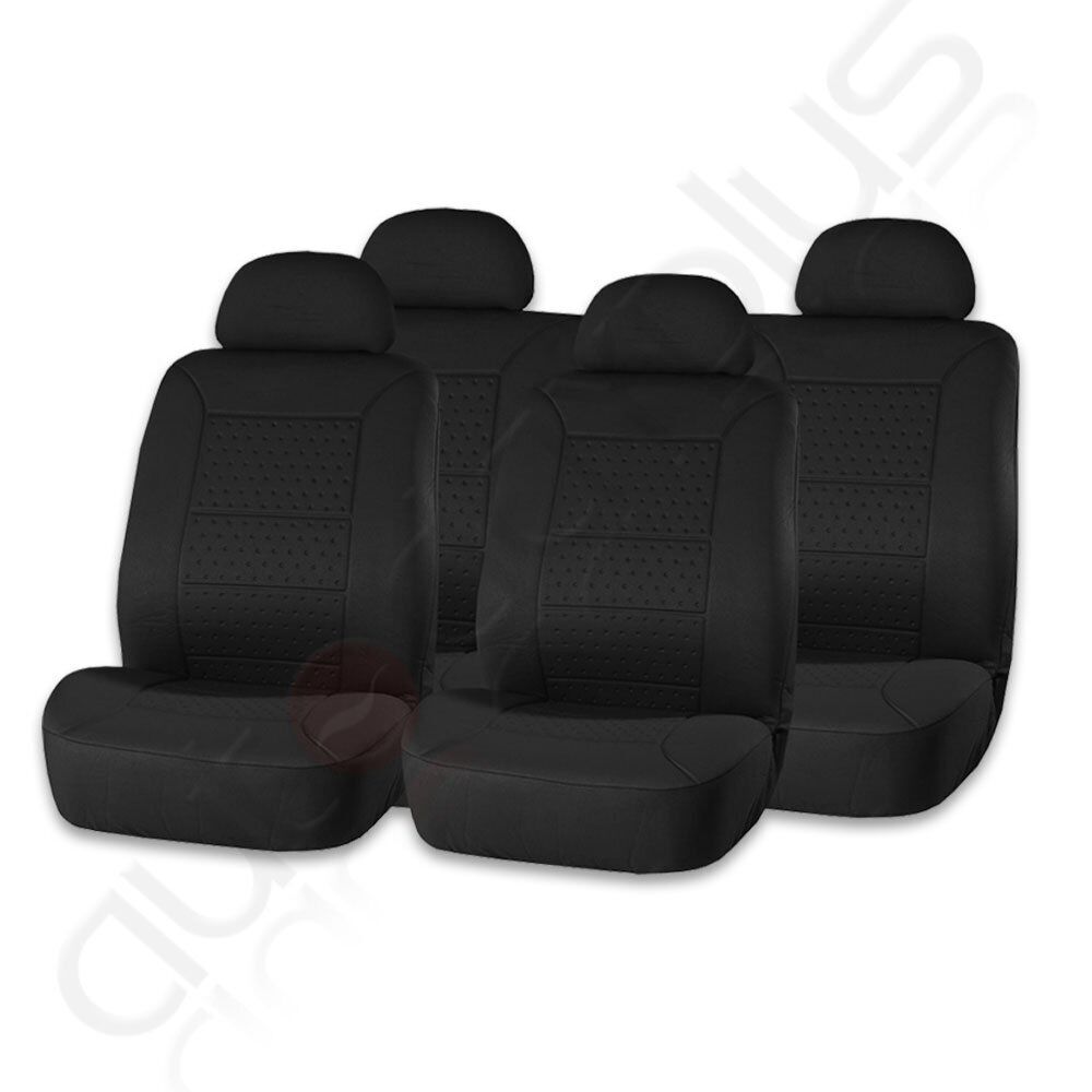For Acura Ford Black Beige Gray Embossed Cloth Car Auto Seat Covers Protector