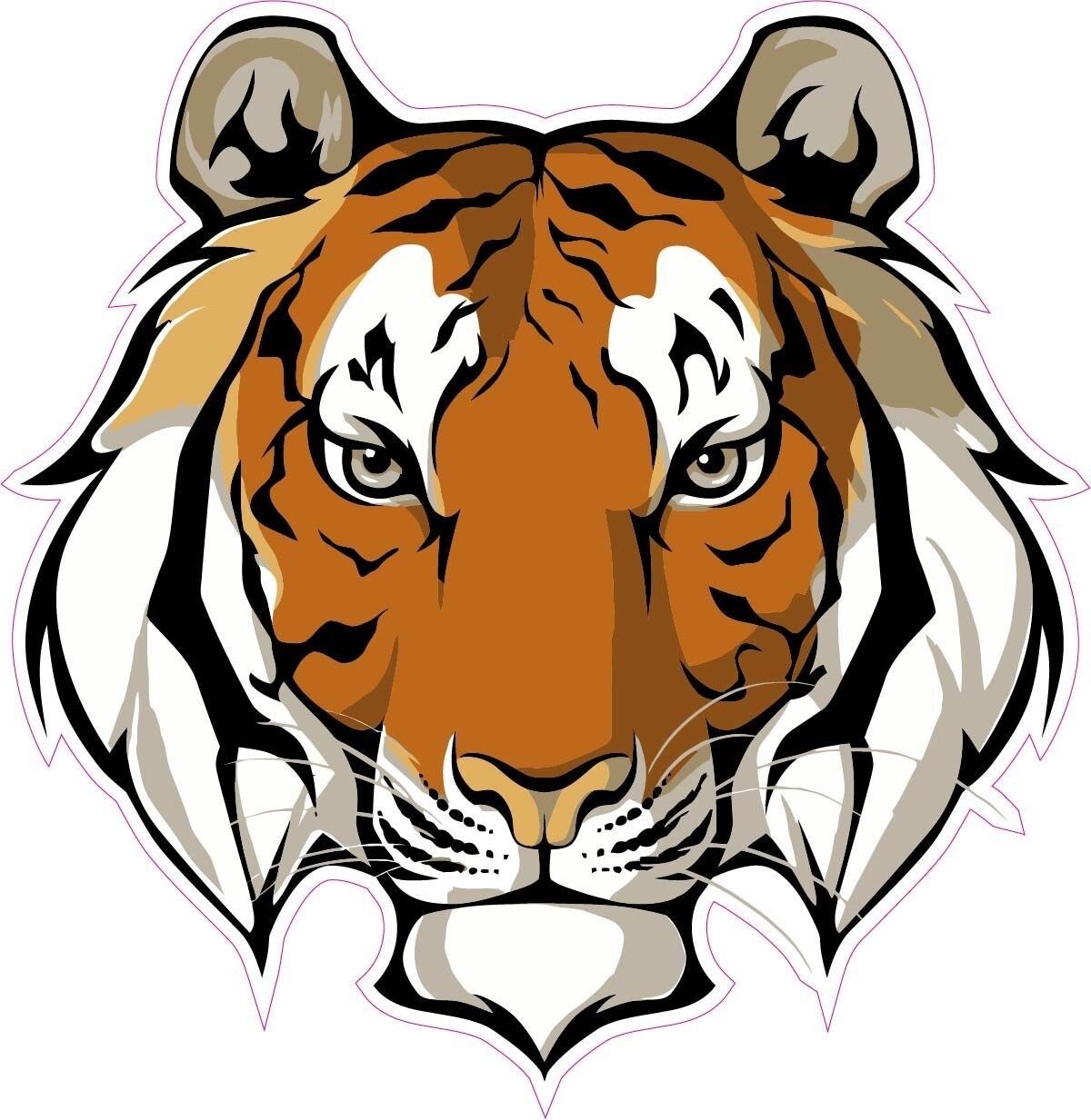 Tiger Head Decal is 5