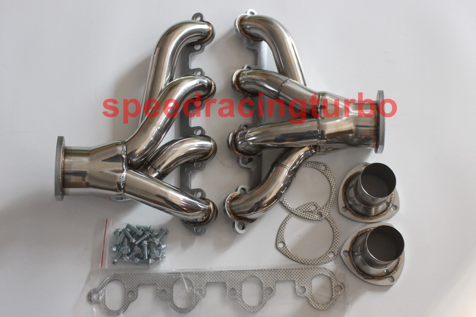 STAINLESS SHORTY HUGGER HEADER EXHAUST MANIFOLD FOR 429/460 FORD BBC BIG BLOCK